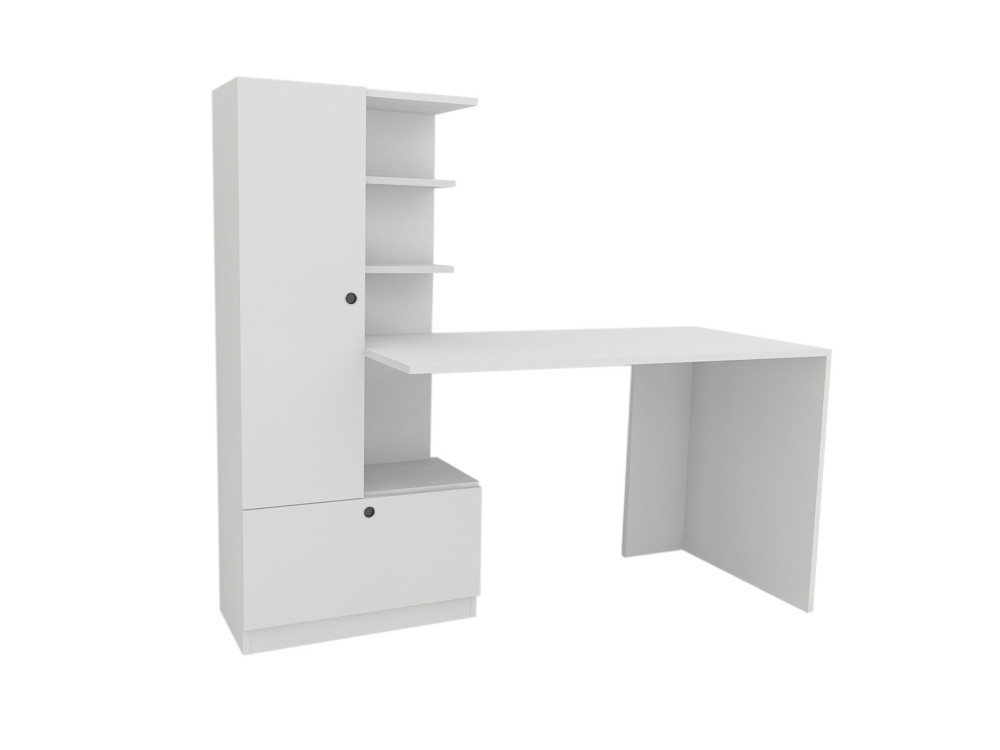 Bureau en bois "Domingos" - 149 x 61 x 73 cm - Blanc