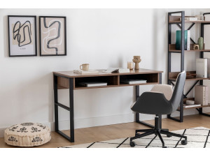 Bureau en bois "Nove" - 120 x 60 x 75 cm - Noyer 2