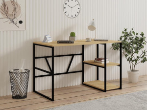 Bureau en bois "Caste" - 120 x 60 x 74 cm - Beige 2