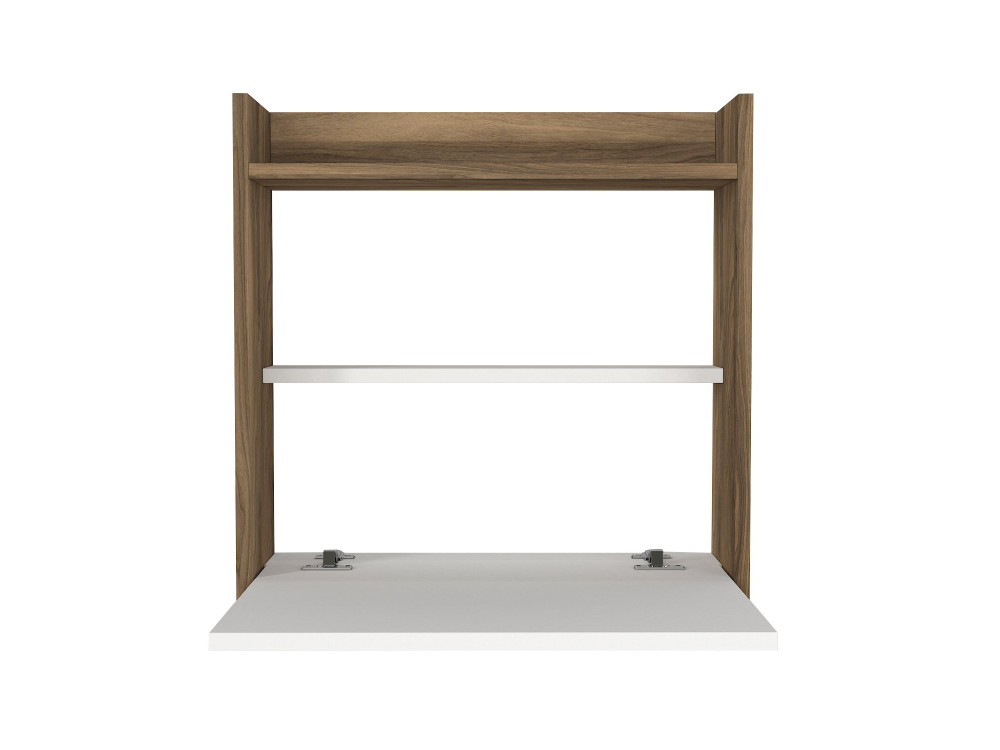 Bureau en bois "Laptop" - 60 x 19 x 60 cm - Blanc, Noyer