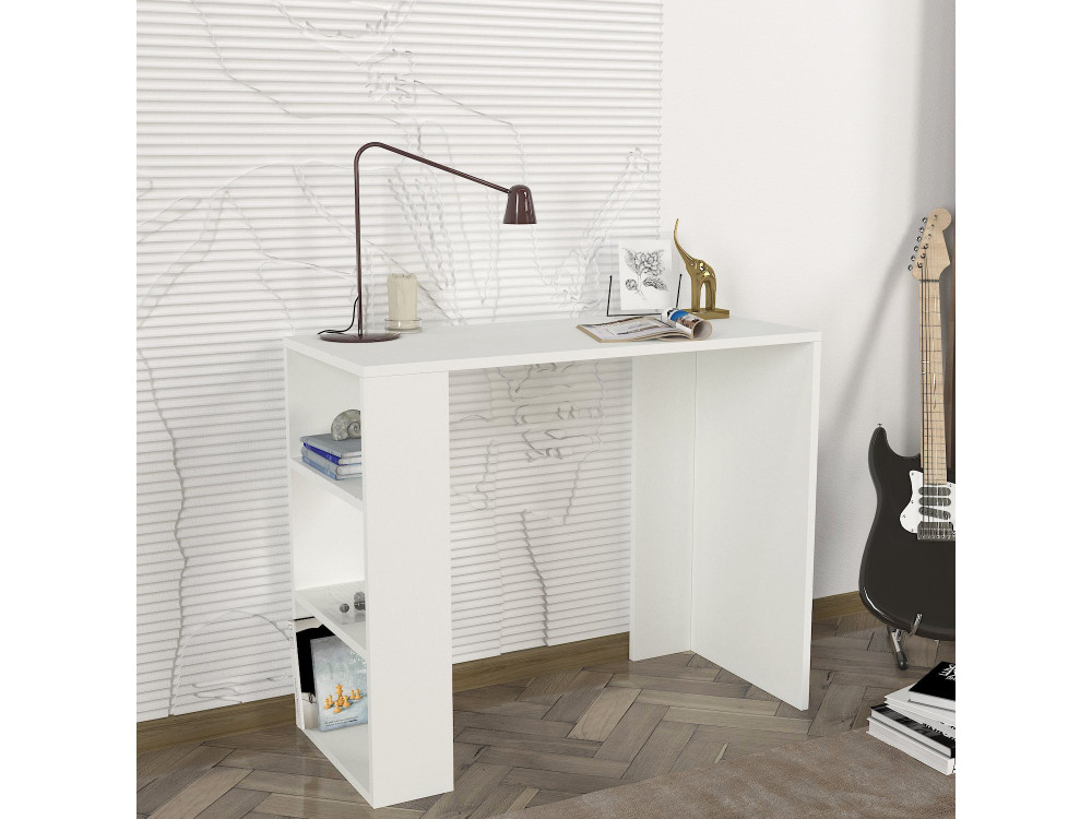 Bureau en bois "Netenya" - 90 x 40 x 74 cm - Blanc