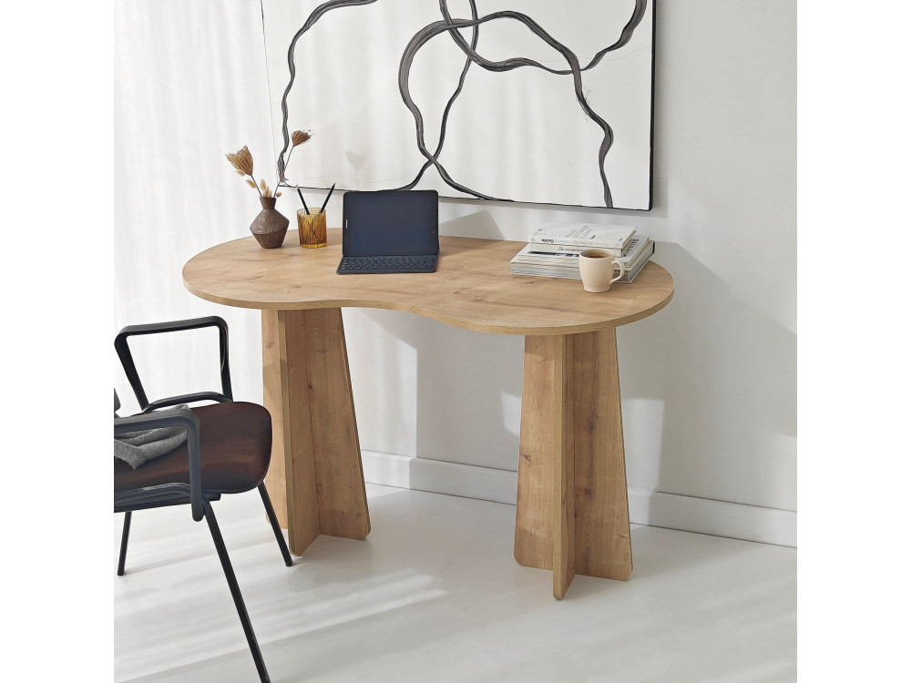 bureau en bois "infini" 120 x 60 x 75 cm - Chêne saphir