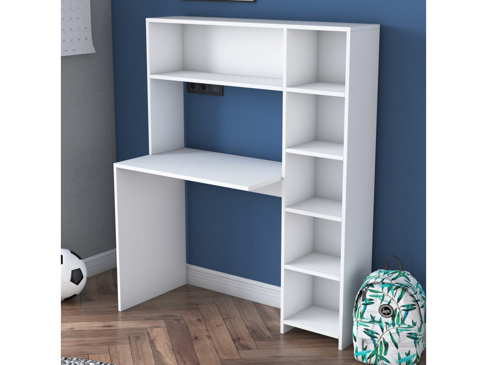 bureau en bois "Haham" 113 x 40 x 142 cm - Blanc