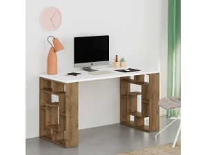 bureau en bois "Maze" 140 x 60 x 75 cm - Blanc 2