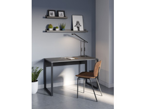 bureau en bois "inna" 100 x 60 x 75 cm - Gris rétro 2