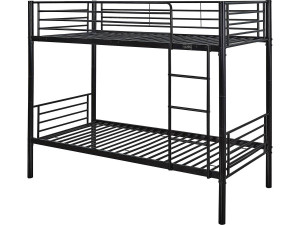 Lit superposé "ADAM" -  90 x 190 cm - Métal - Noir