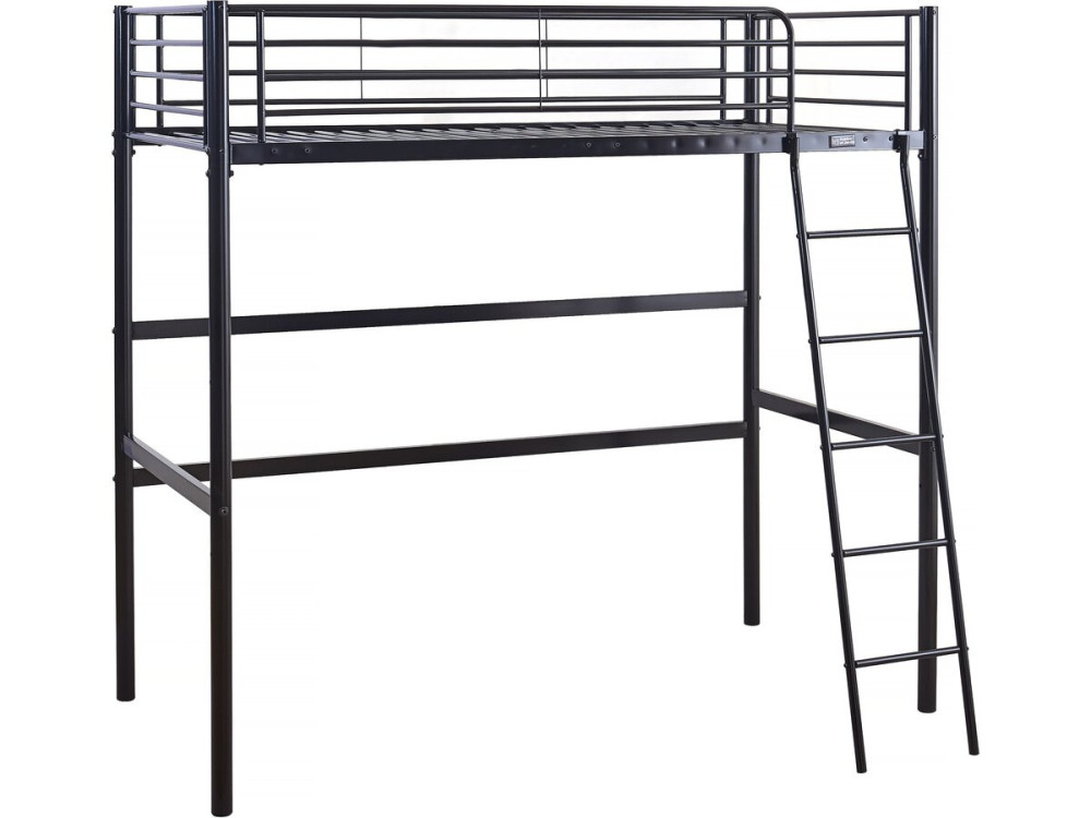 Lit mezzanine en métal "Alora" - 90 x 190 cm - Noir
