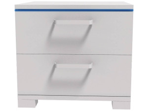 Chevet LED "Karina" - 41 x 38 x 39 cm - Blanc 2