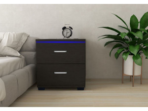 Chevet LED "Karina" - 41 x 38 x 41.5 cm - Noir 2