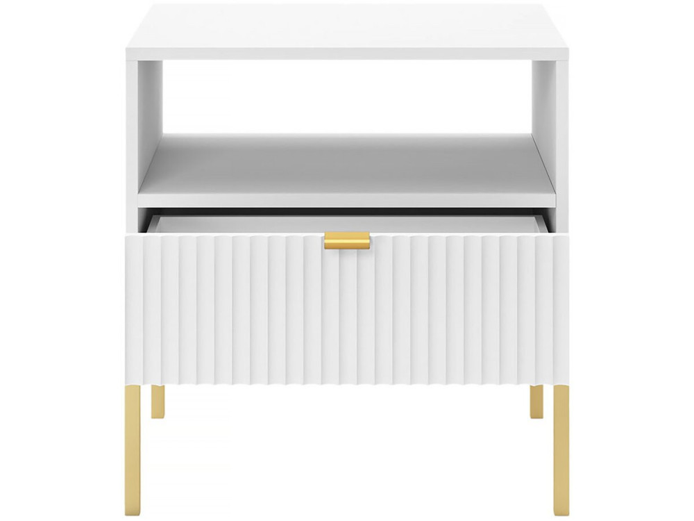 Table de chevet en bois "Tunis" - Blanche