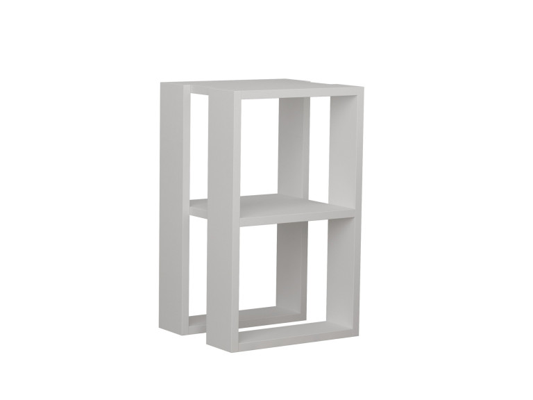 Table de chevet en bois "Lonie" 30 x 30 x 55 cm - Blanc