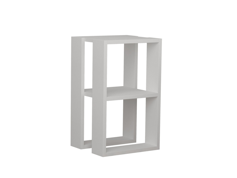 Table de chevet en bois "Lonie" 30 x 30 x 55 cm - Blanc