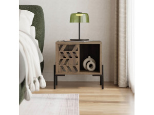 Table de chevet en bois "Dionysos" - 45 x 40 x 47 cm - Marron 2