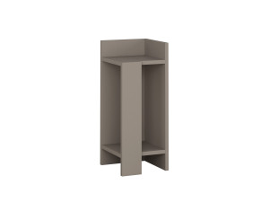 Table de chevet en bois "Elos Right" - 25 x 27 x 60 cm - Moka clair