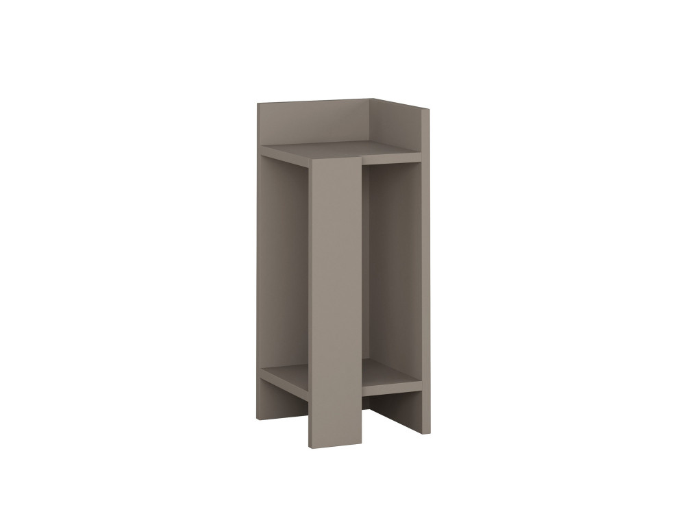 Table de chevet en bois "Elos Right" - 25 x 27 x 60 cm - Moka clair