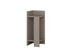 Table de chevet en bois "Elos Left" - 25 x 27 x 60 cm - Moka clair