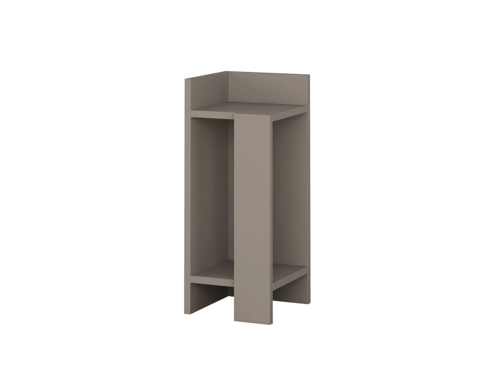 Table de chevet en bois "Elos Left" - 25 x 27 x 60 cm - Moka clair