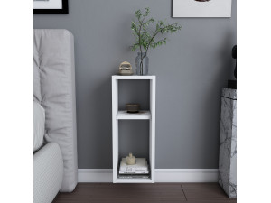 Table de chevet en bois "Sault" - 23 x 22 x 60 cm - Blanc 2
