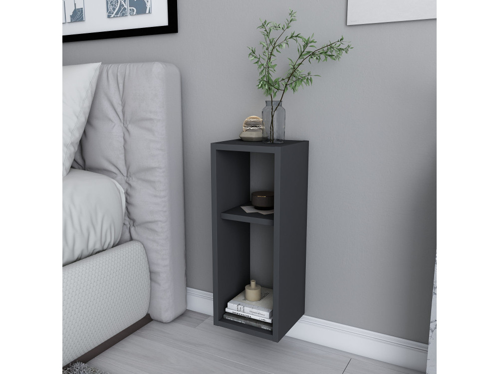 Table de chevet en bois "Sault" - 23 x 22 x 60 cm - Gris anthracite