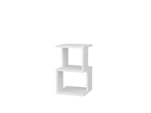 Table de chevet en bois "Carter" - 30 x 30 x 49 cm - Blanc