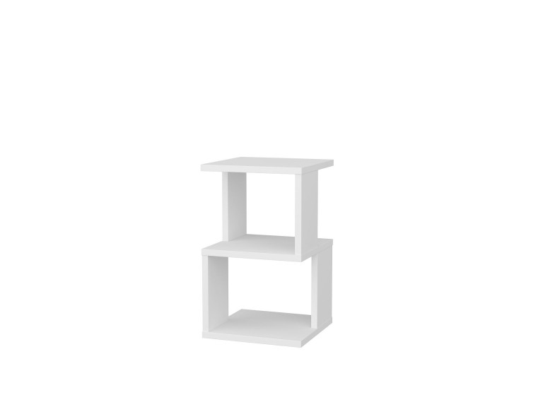 Table de chevet en bois "Carter" - 30 x 30 x 49 cm - Blanc