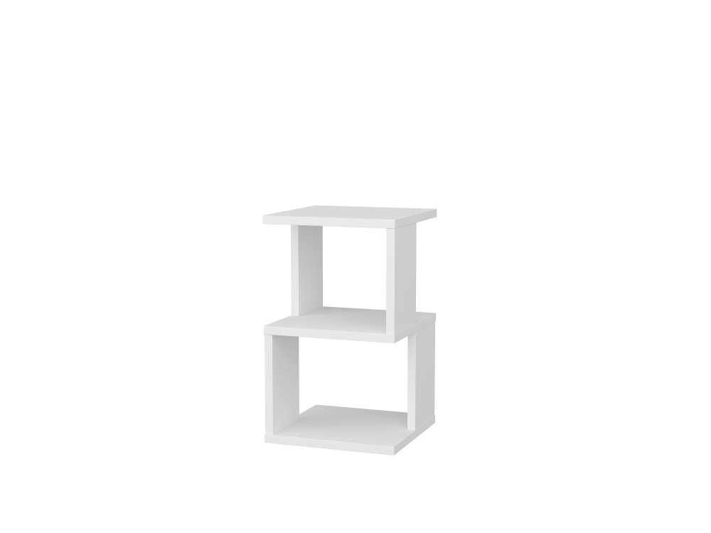 Table de chevet en bois "Carter" - 30 x 30 x 49 cm - Blanc