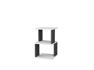 Table de chevet en bois "Carter" 29,6 x 29,6 x 49,4 cm - Blanc
