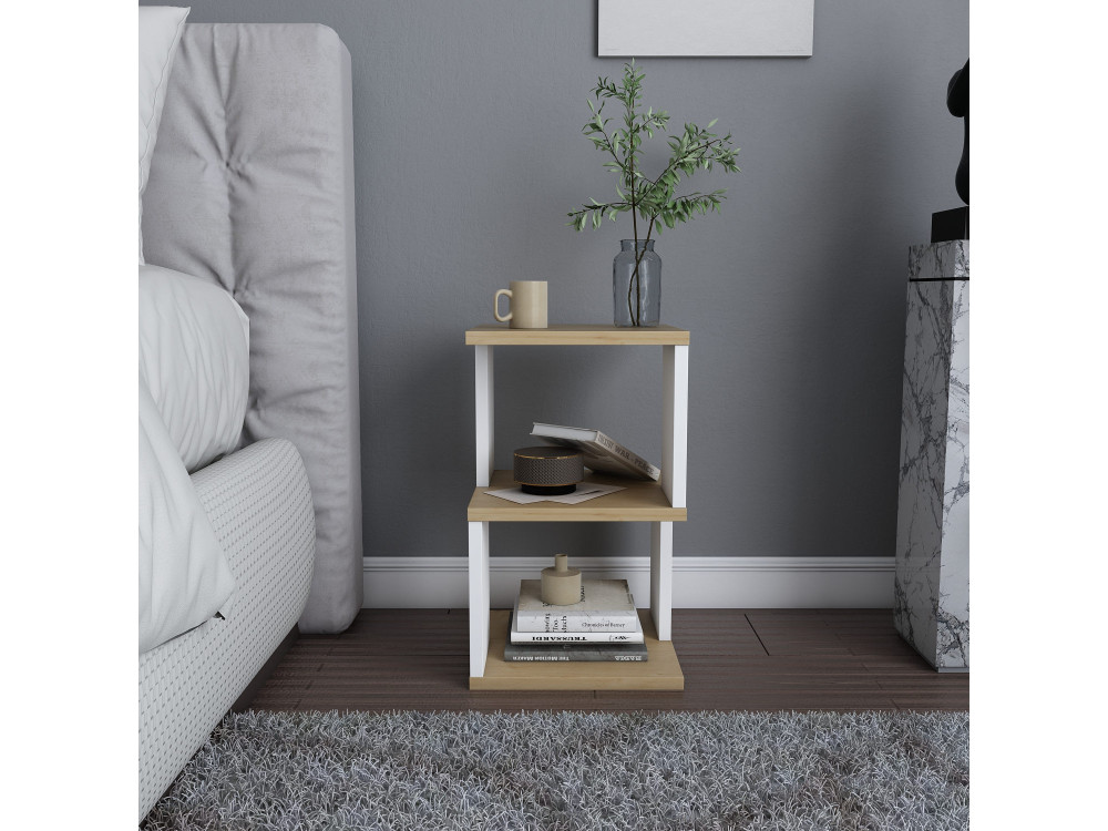 Table de chevet en bois "Carter" 29,6 x 29,6 x 49,4 cm - Chêne