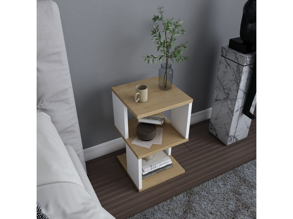 Table de chevet en bois "Carter" 29,6 x 29,6 x 49,4 cm - Chêne