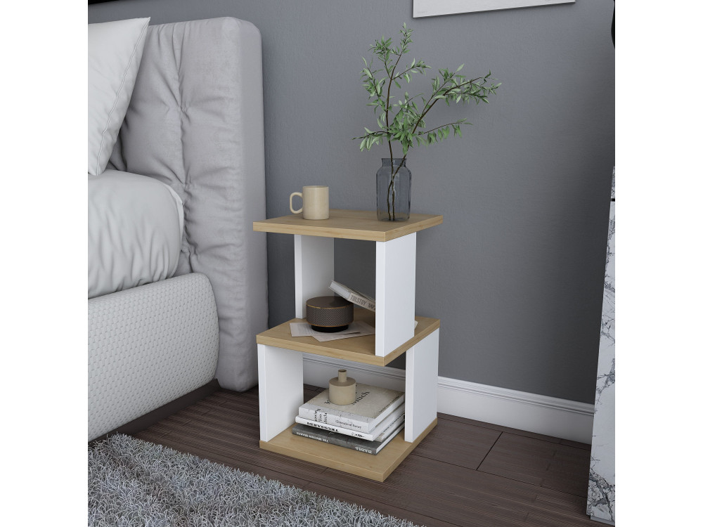 Table de chevet en bois "Carter" 29,6 x 29,6 x 49,4 cm - Chêne