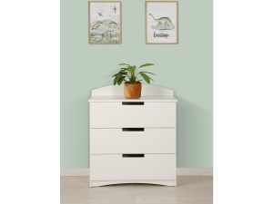 Commode pour enfants "Classic" - 80,5 x 80 x 41 cm - Blanc 2