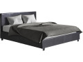 Lit double avec coffre "Carla" - 160 x 200 cm - Blanc - Noir