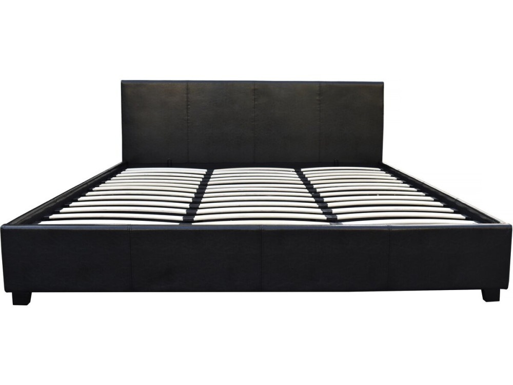 Lit double avec coffre "Carla" - 160 x 200 cm - Noir