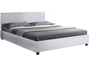 Lit double avec coffre "Carla" - 140 x 190 cm - Blanc