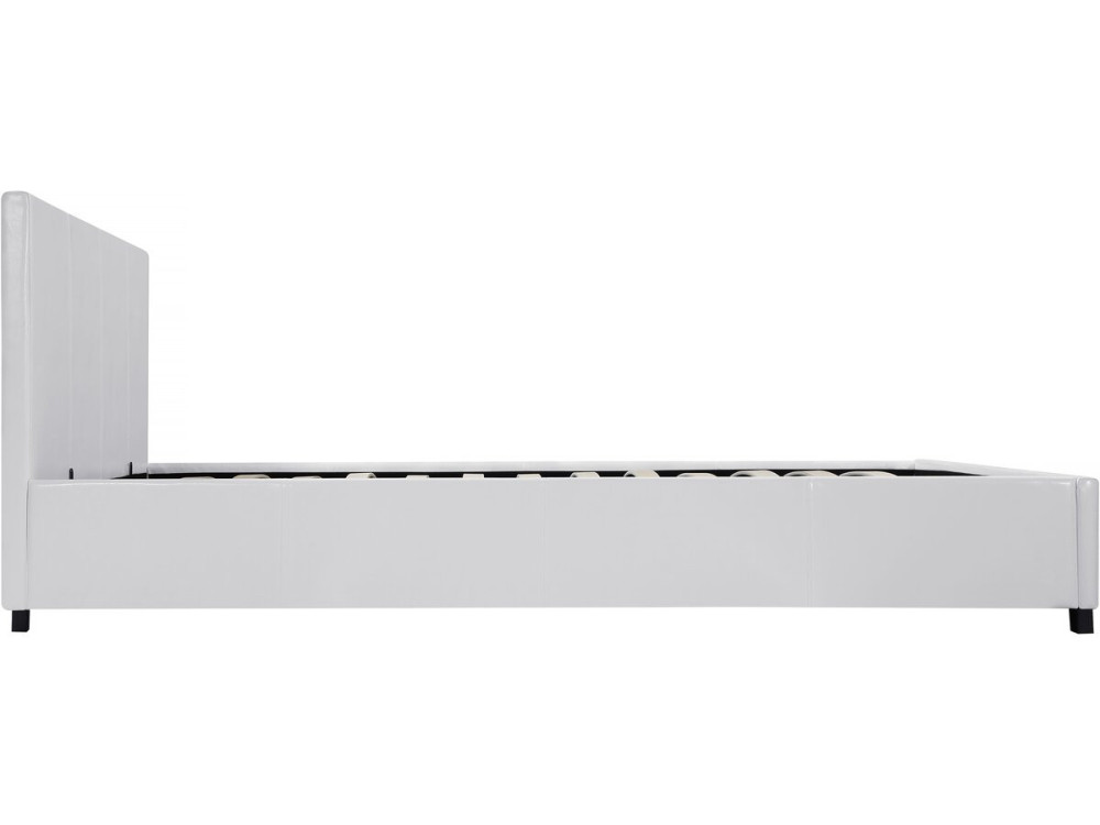 Lit double avec coffre "Carla" - 140 x 190 cm - Blanc