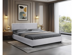 Lit double avec coffre "Carla" - 160 x 200 cm - Blanc 2