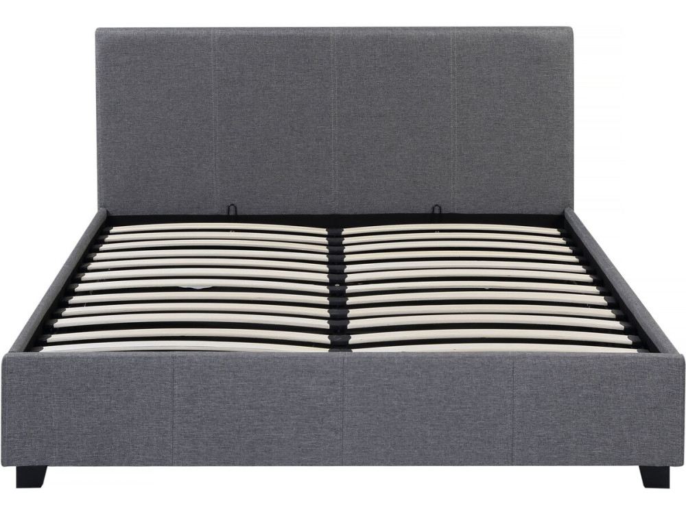 Lit double avec coffre "Carla" - 140 x 190 - Gris