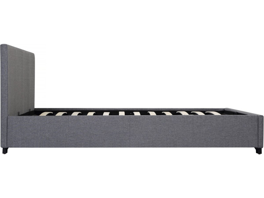 Lit double avec coffre "Carla" - 140 x 190 - Gris