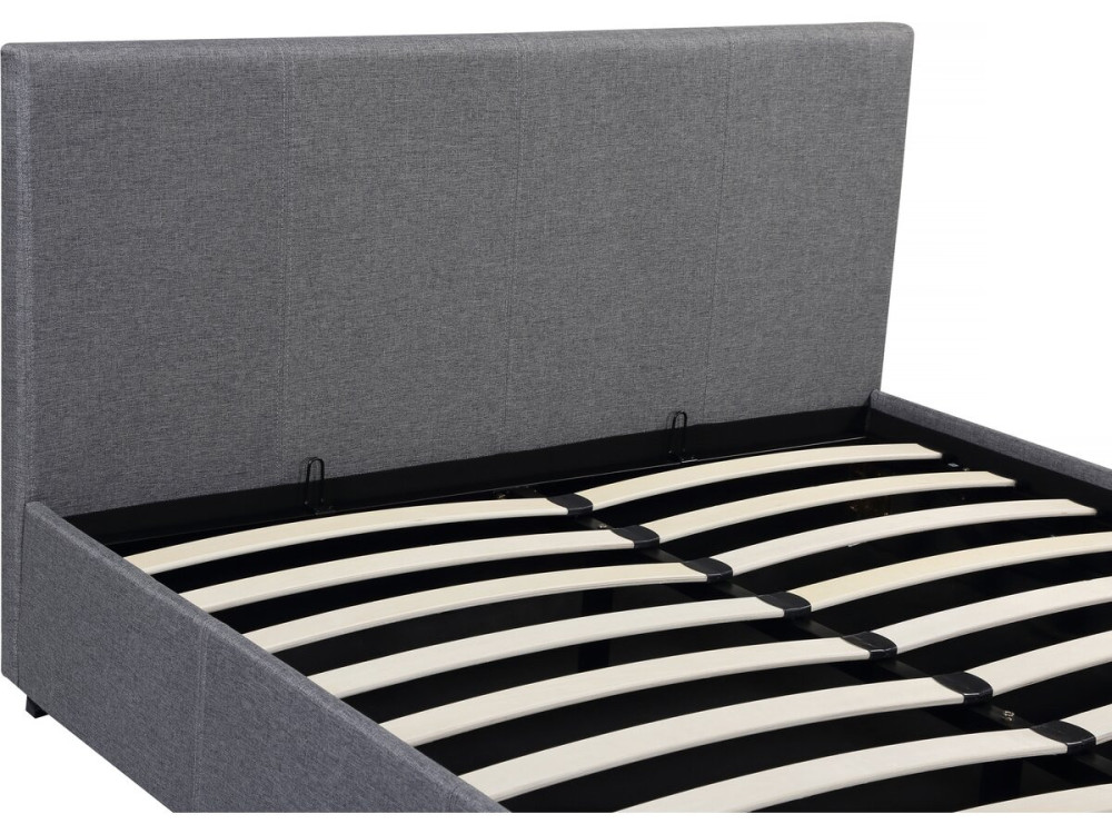 Lit double avec coffre "Carla" - 140 x 190 - Gris
