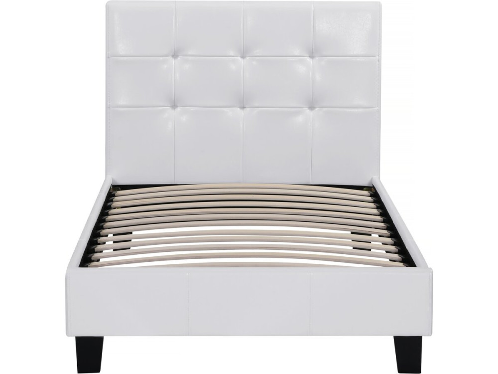 Lit simple en pvc "Julia" - 90 x 190 cm - Blanc