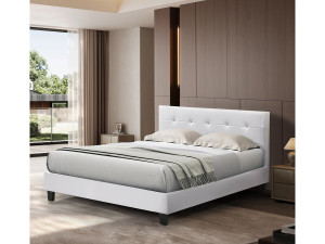 Lit double en pvc "Julia" - 180 x 200 - Blanc 2