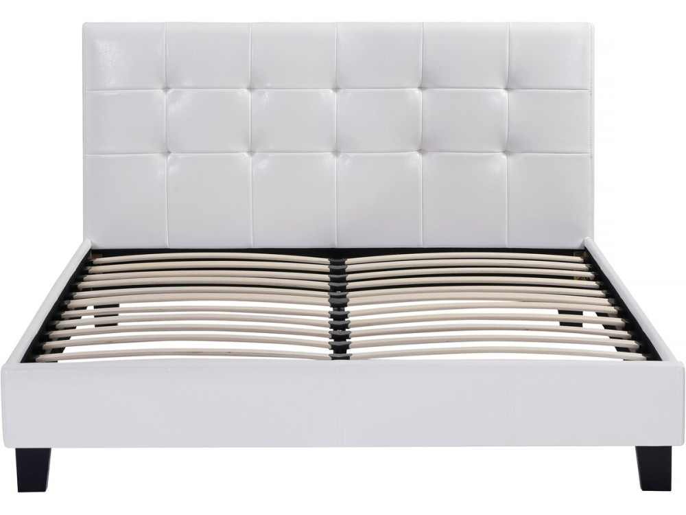 Lit double en pvc "Julia" - 180 x 200 - Blanc