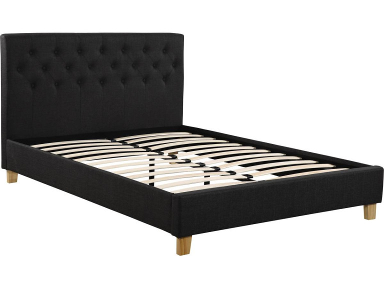 Lit double "Emmy" - 140 x 190 cm - Gris