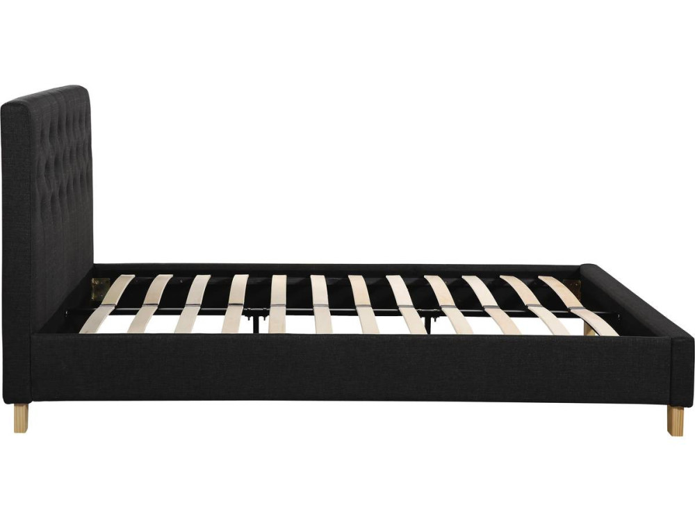 Lit double "Emmy" - 140 x 190 cm - Gris