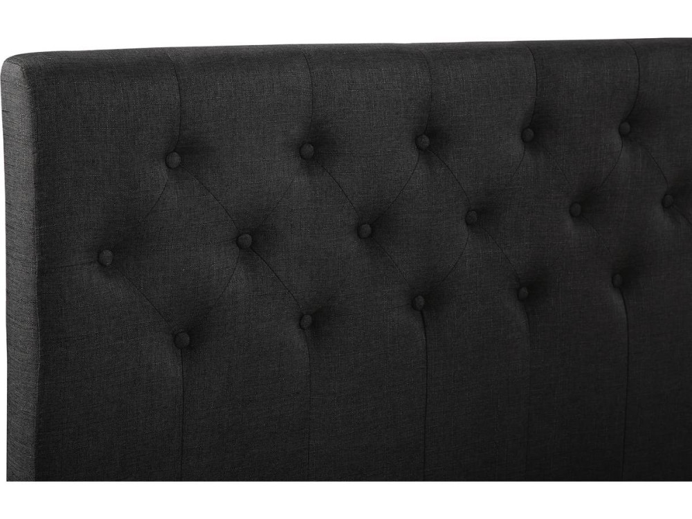 Lit double "Emmy" - 140 x 190 cm - Gris