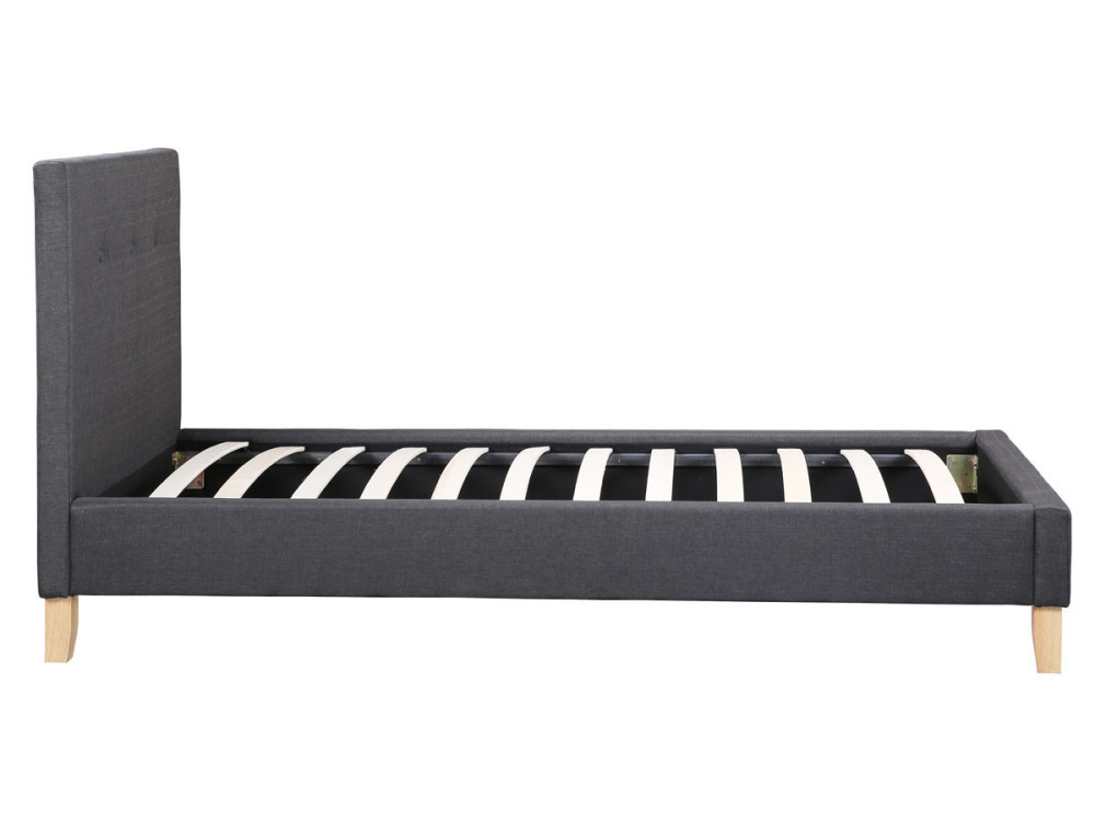 Lit "Elise" - 90 x 190 cm - Gris foncé