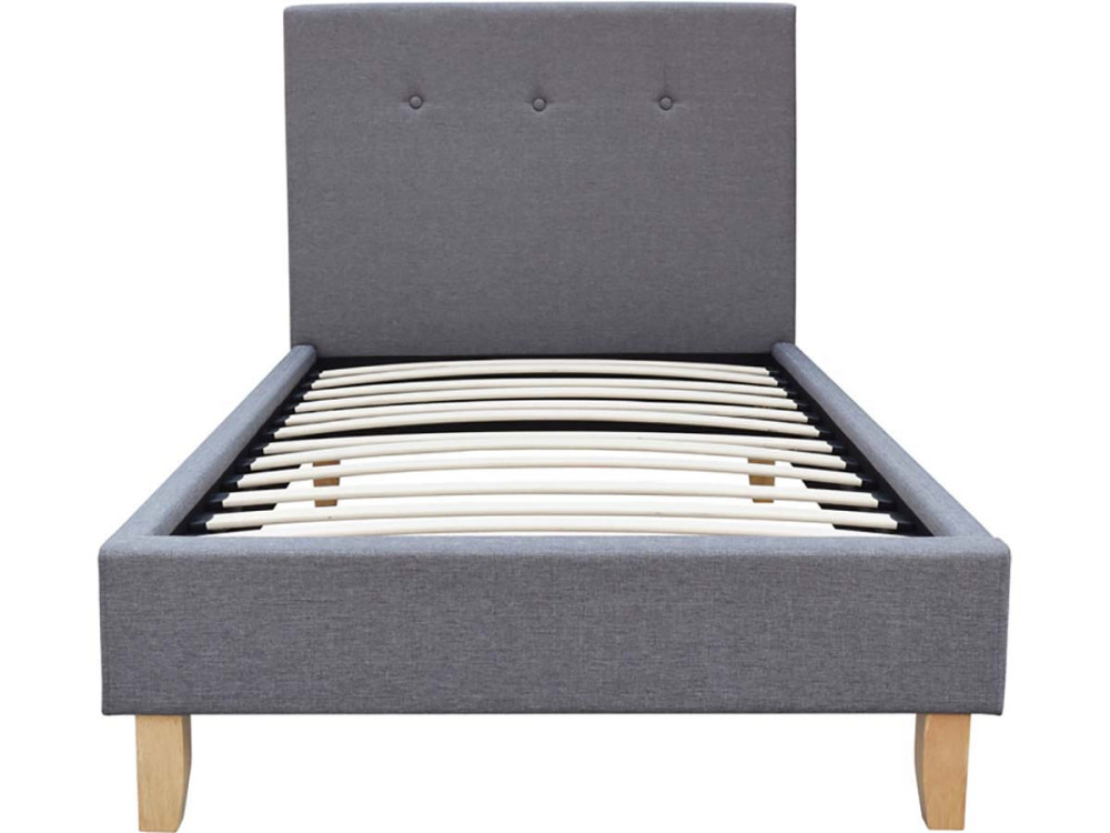 Lit "Elise" - 90 x 190 cm - Gris