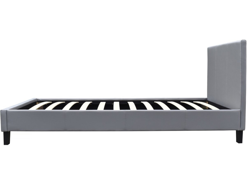 Lit "Lina" - 90 x 190 cm - Gris clair