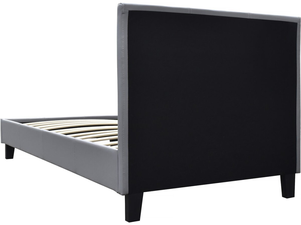 Lit "Lina" - 90 x 190 cm - Gris clair