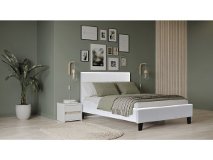 Lit "Lina" - 90 x 190 cm - Blanc 2